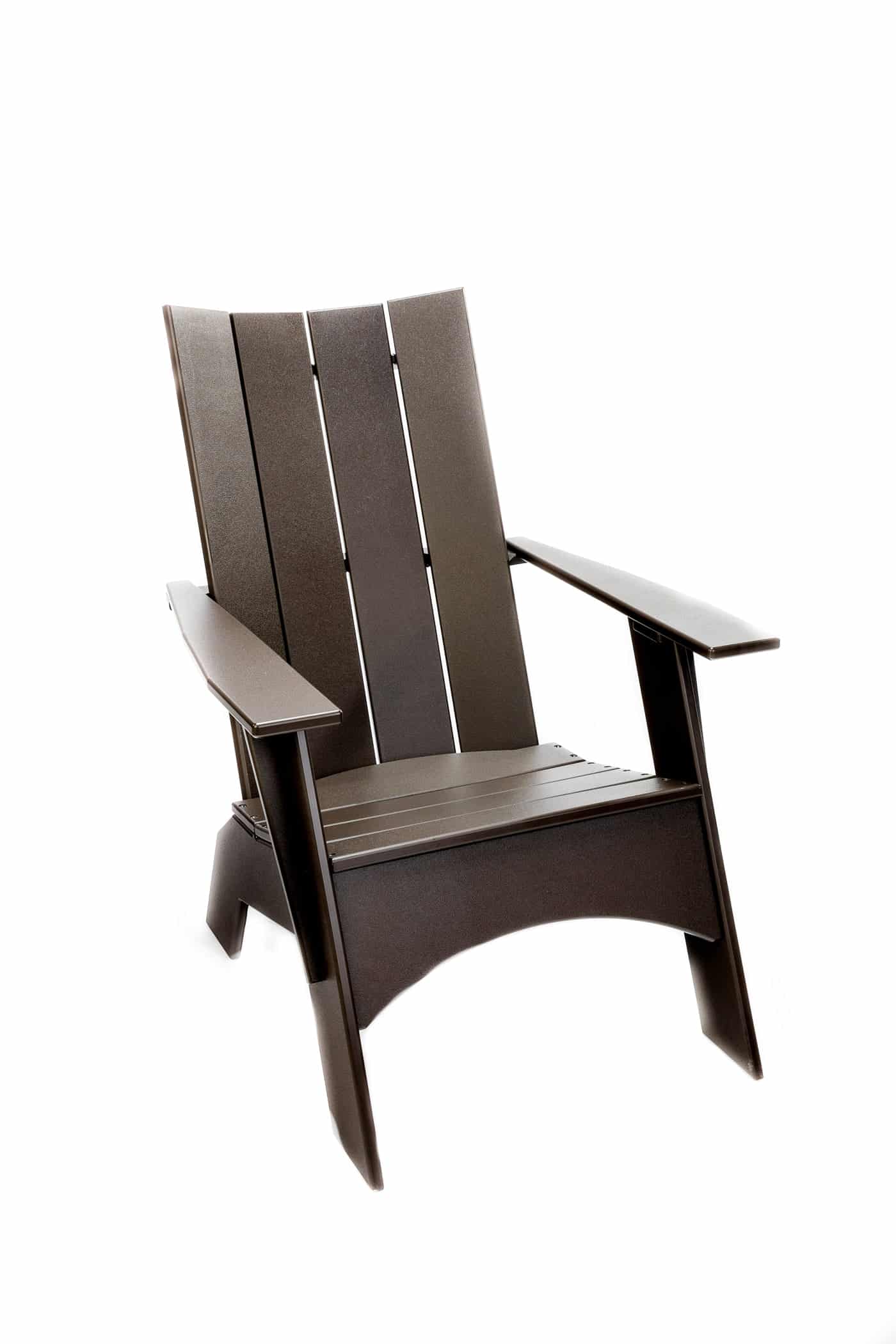 Mocha Hampton Adirondack chair, American-made patio furniture for San Antonio patios