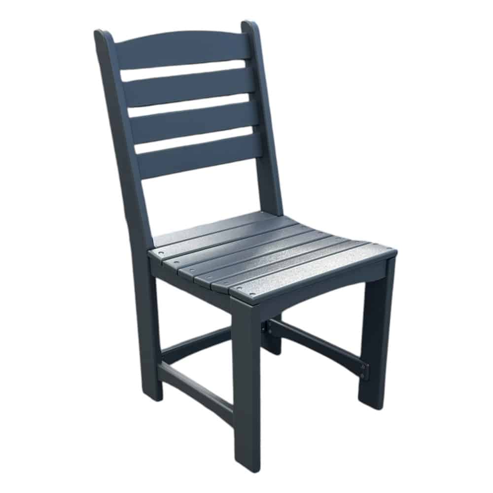 Charcoal Armless Cafe Chair