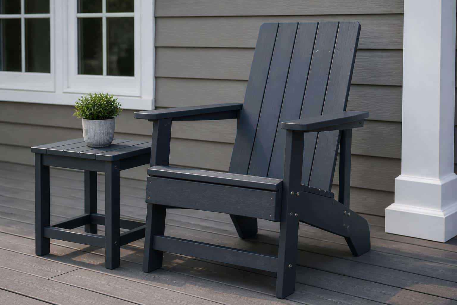Clean outdoor chair and side table after pollen wash