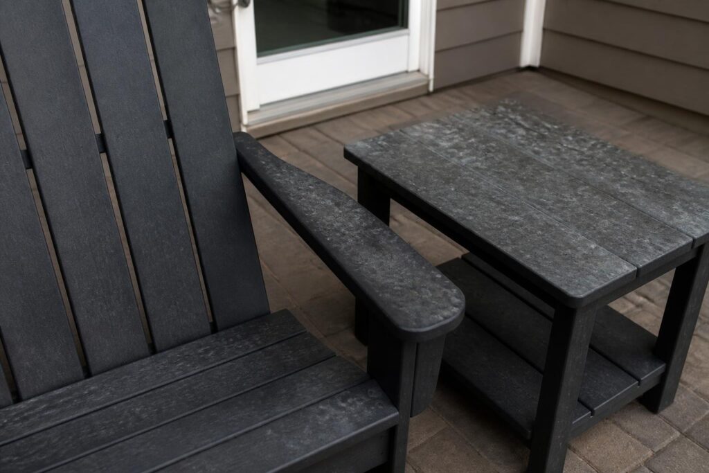 Hard-water spots on outdoor patio furniture